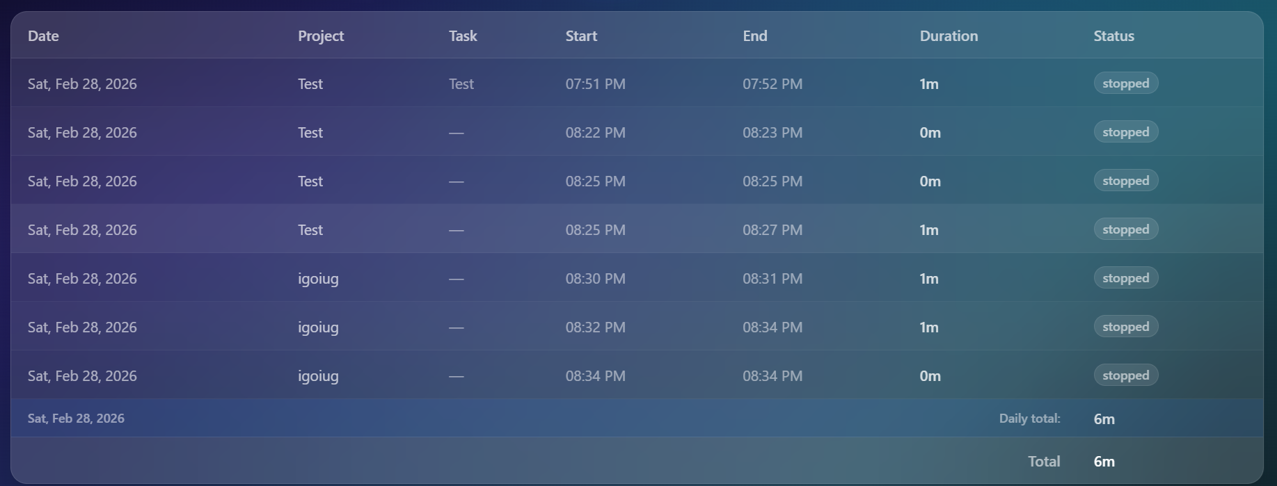 Time Tracking